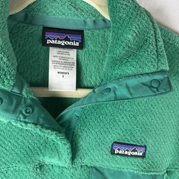 Patagonia Re-Tool Snap-T Polartec Pullover Womens S Emerald Green Fleece Sweater - Picture 2 of 13